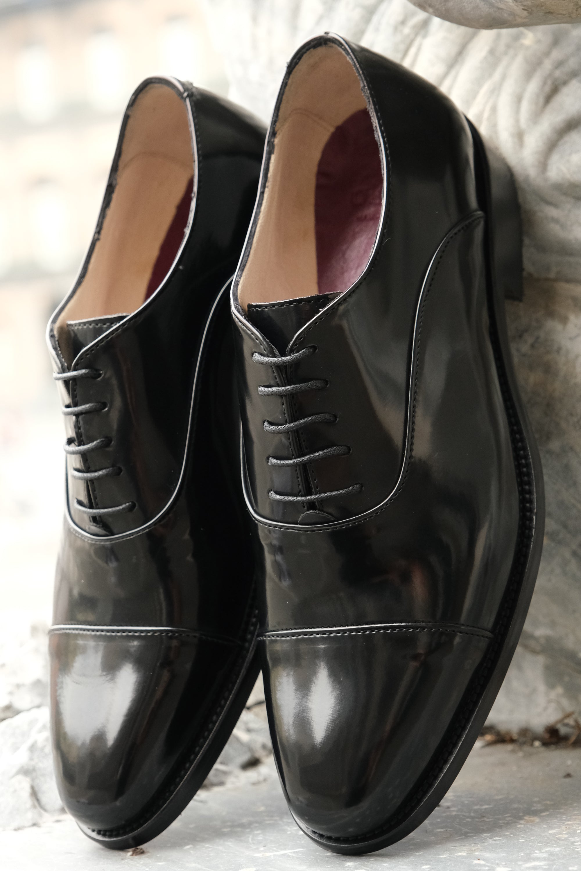 Francesine nere in pelle abrasivata