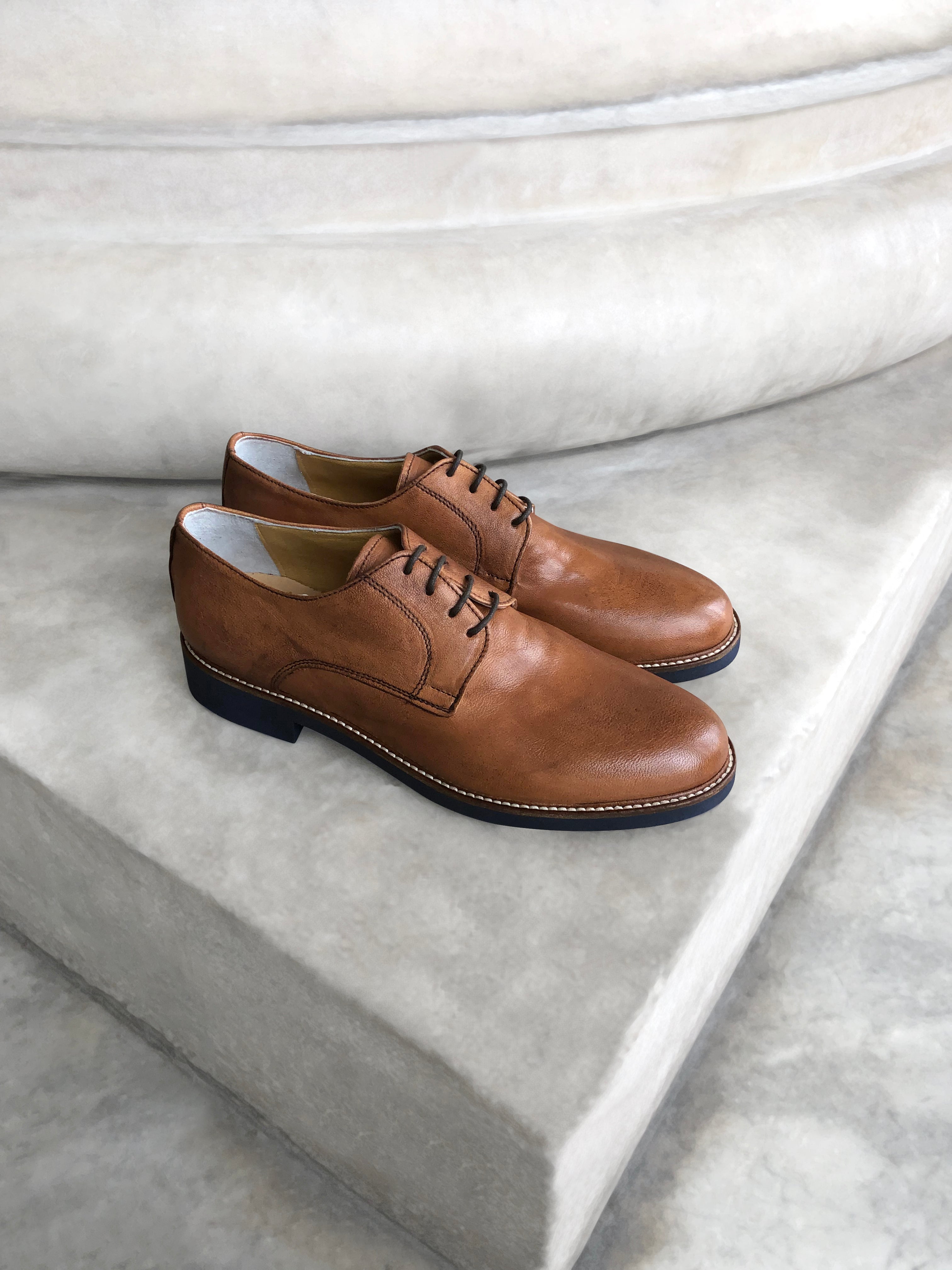 Derby in pelle cuoio