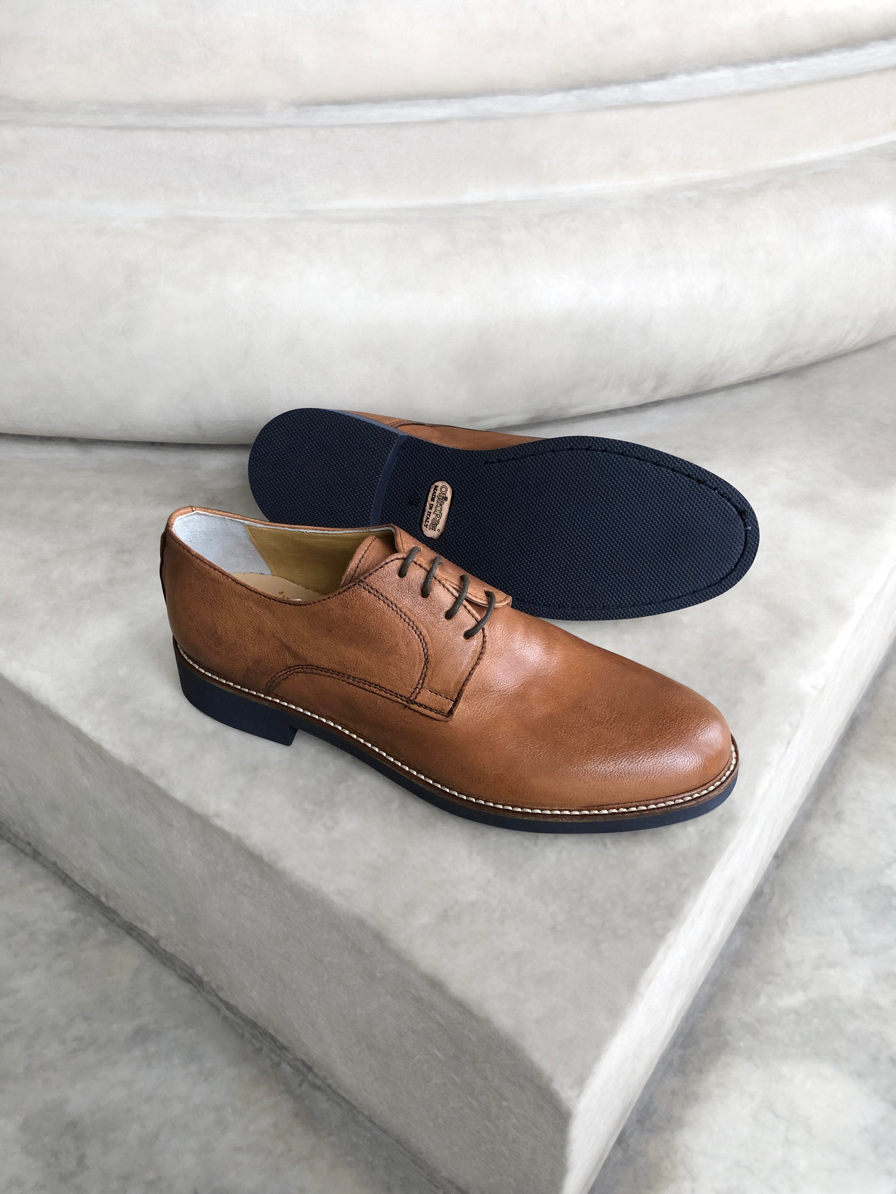 Derby in pelle cuoio