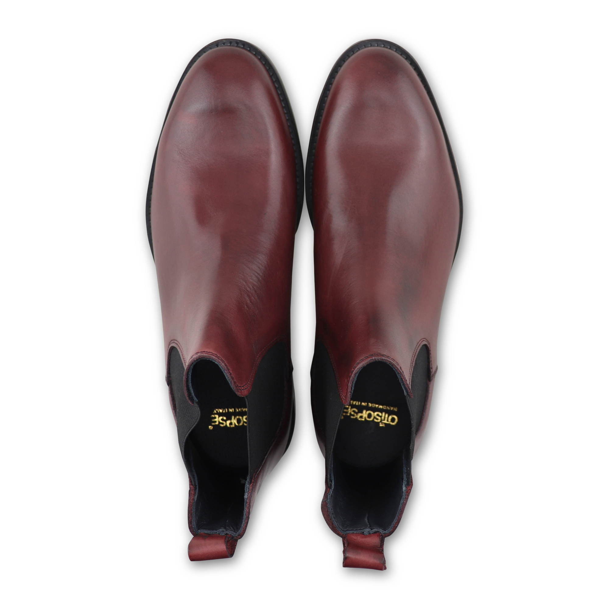Burgundy leather Chealse