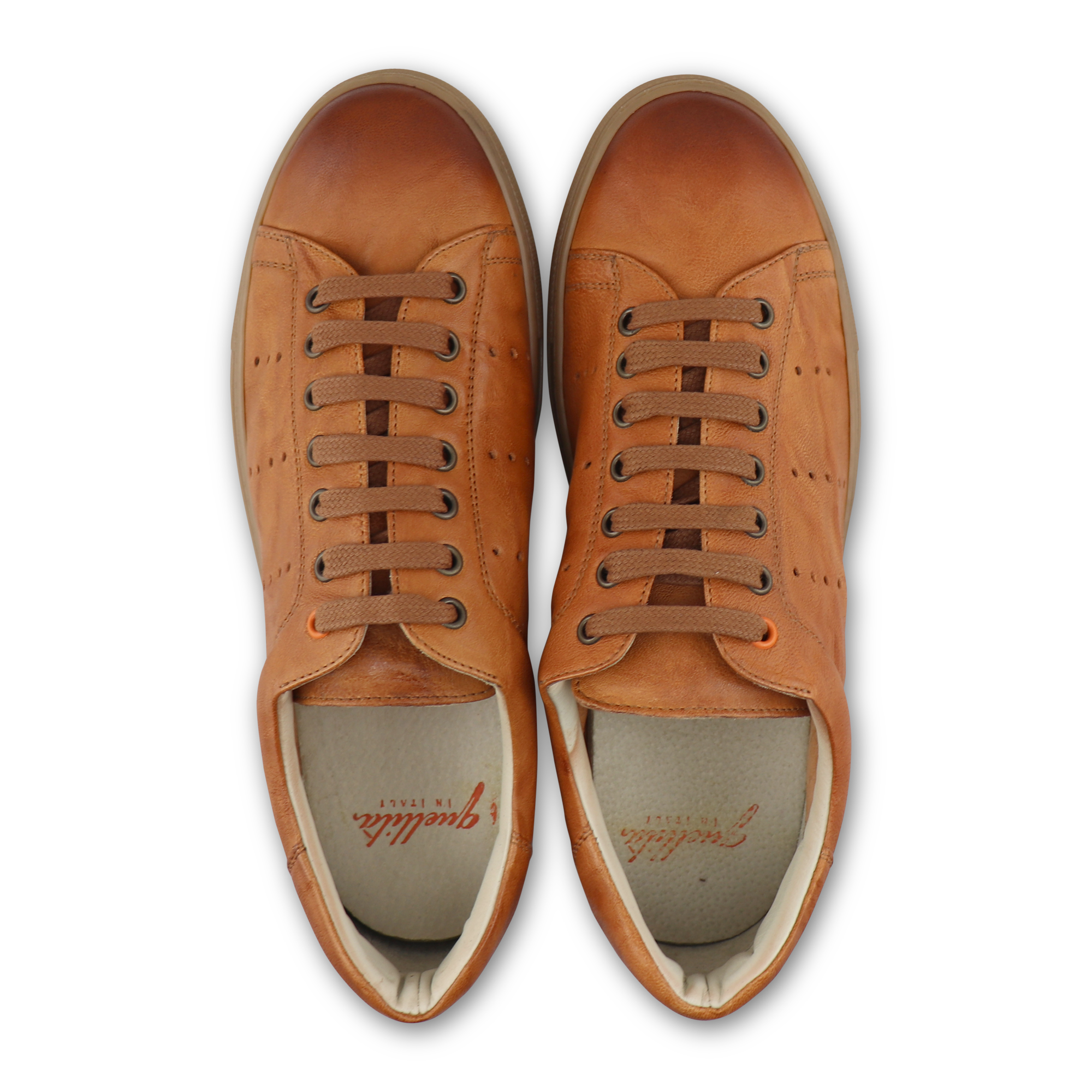 Leather sneakers in leather