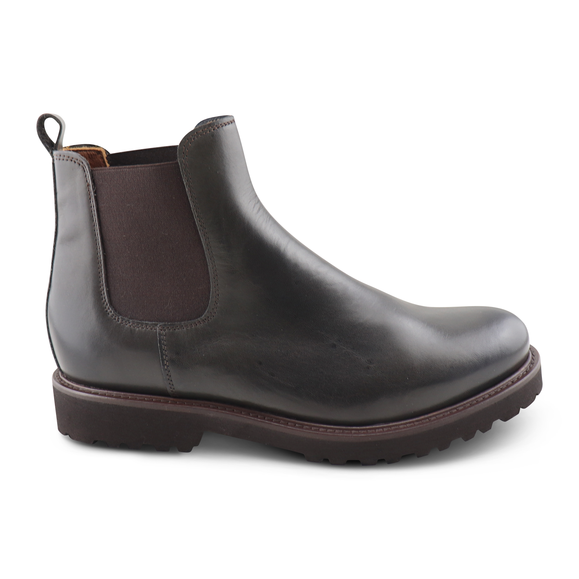 Chelsea boots in dark brown leather
