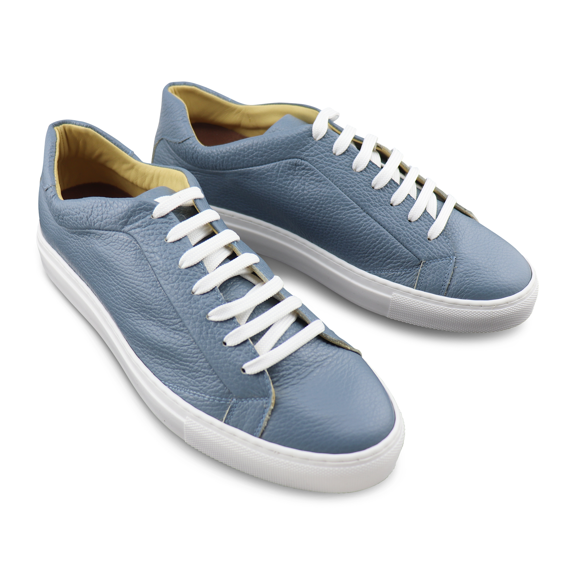 Sneakers lavagna in pelle martellata