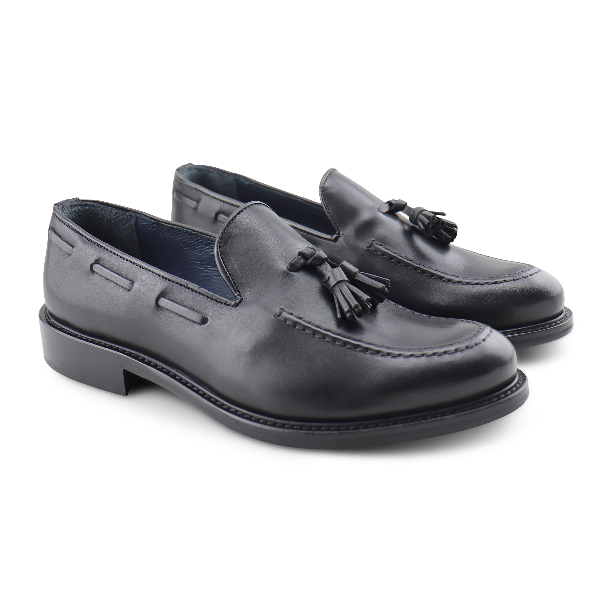 Slippers nere in pelle