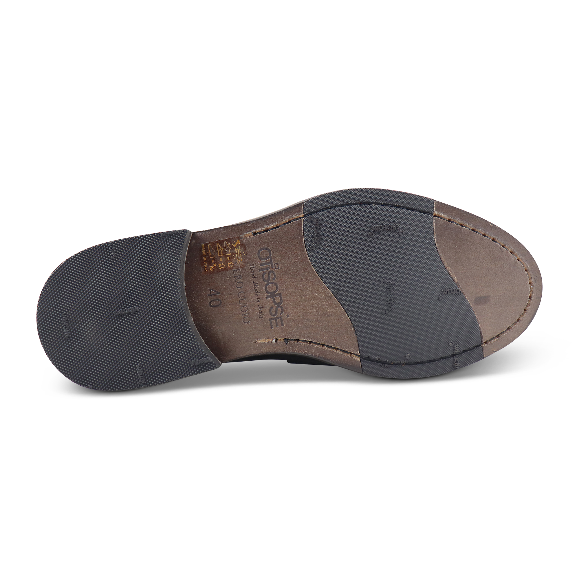 Doppia fibbia testa di moro in pelle