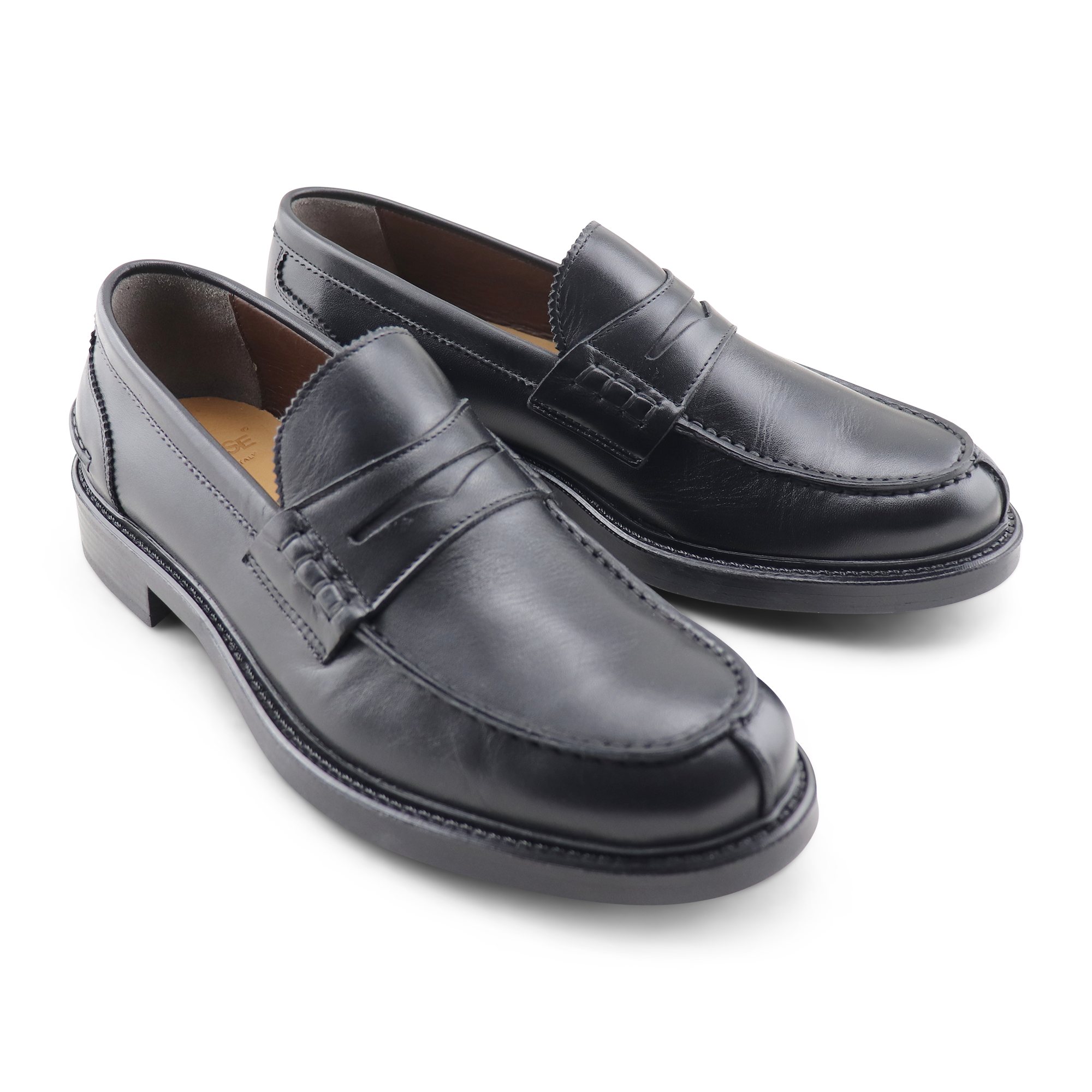 Mocassini neri in pelle