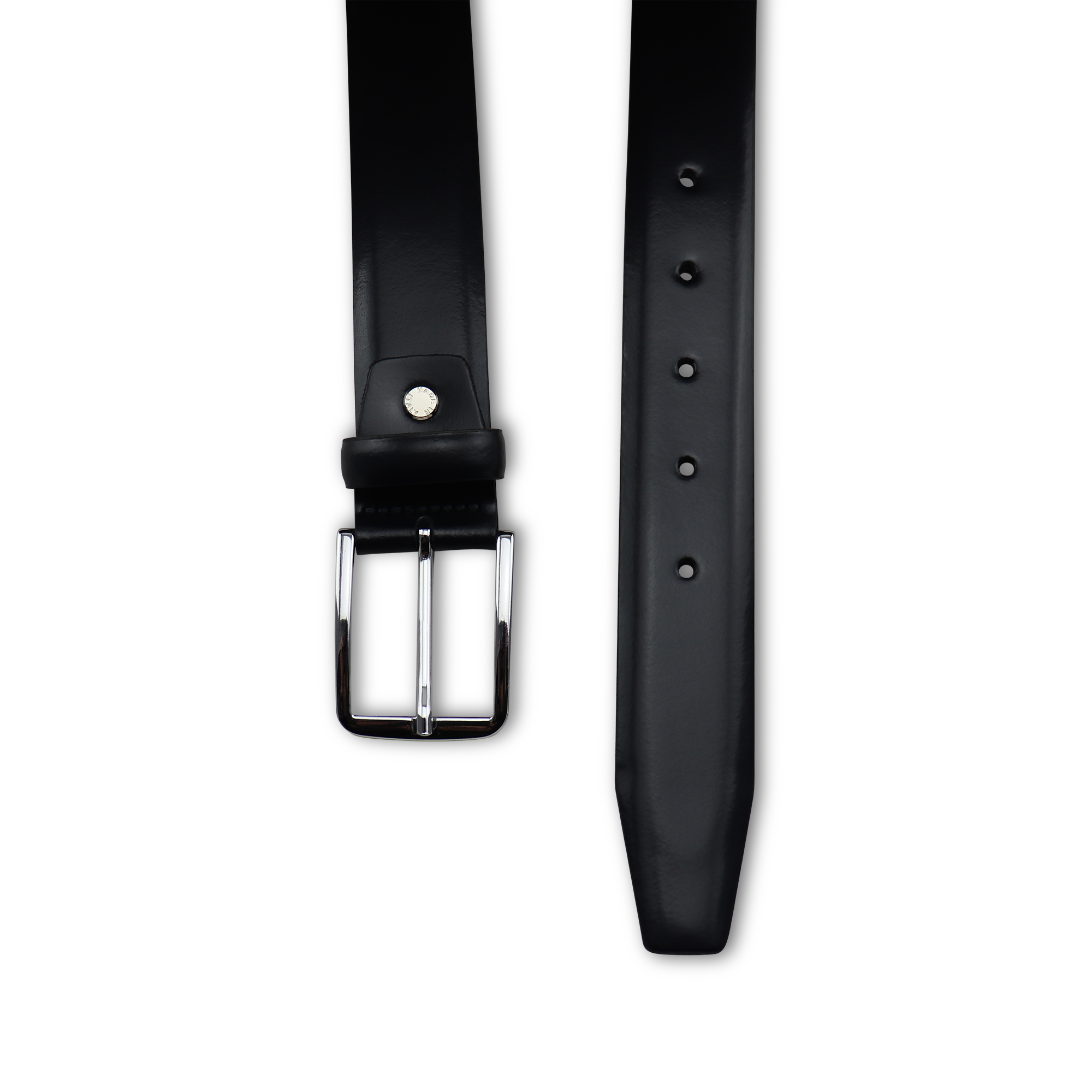 Cintura in pelle abrasivata blu