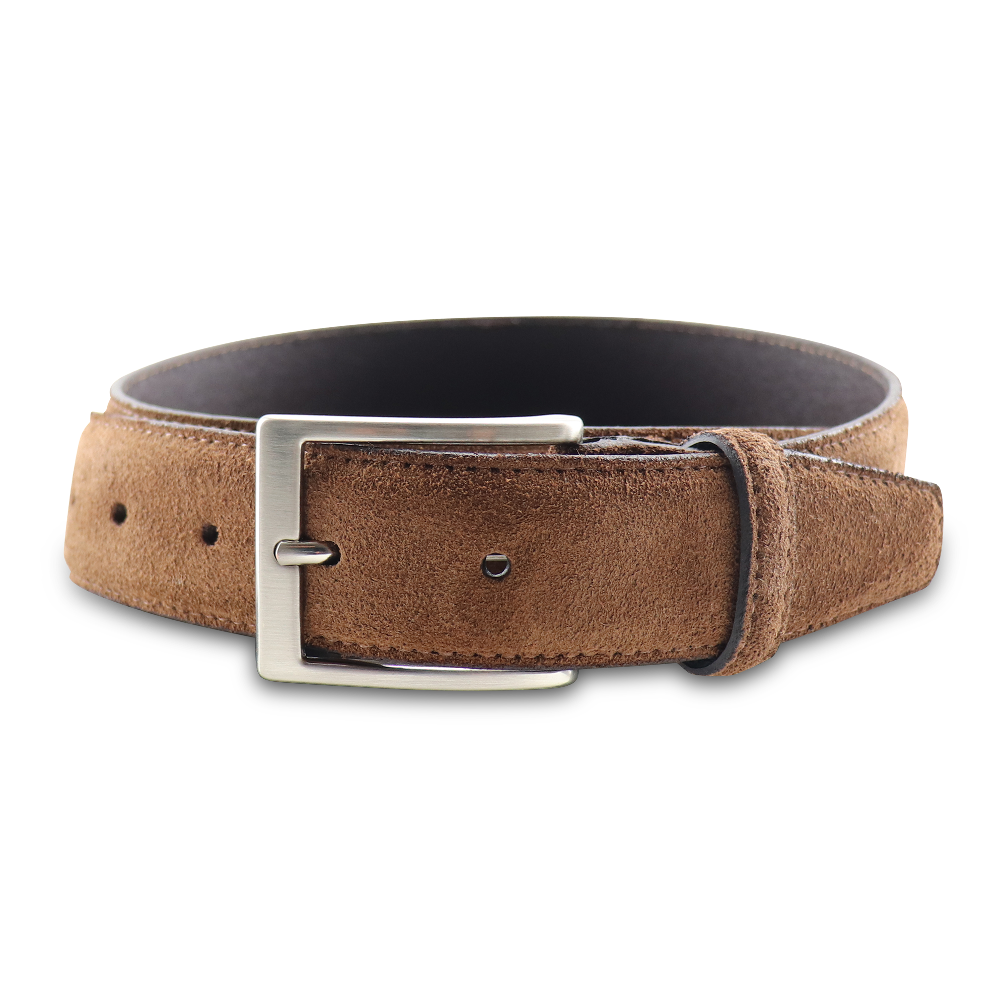 Brown suede belt