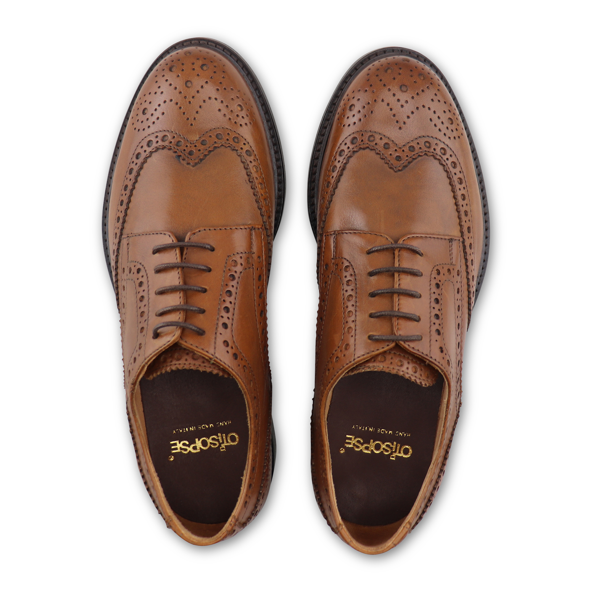 Derby in pelle color cuoio