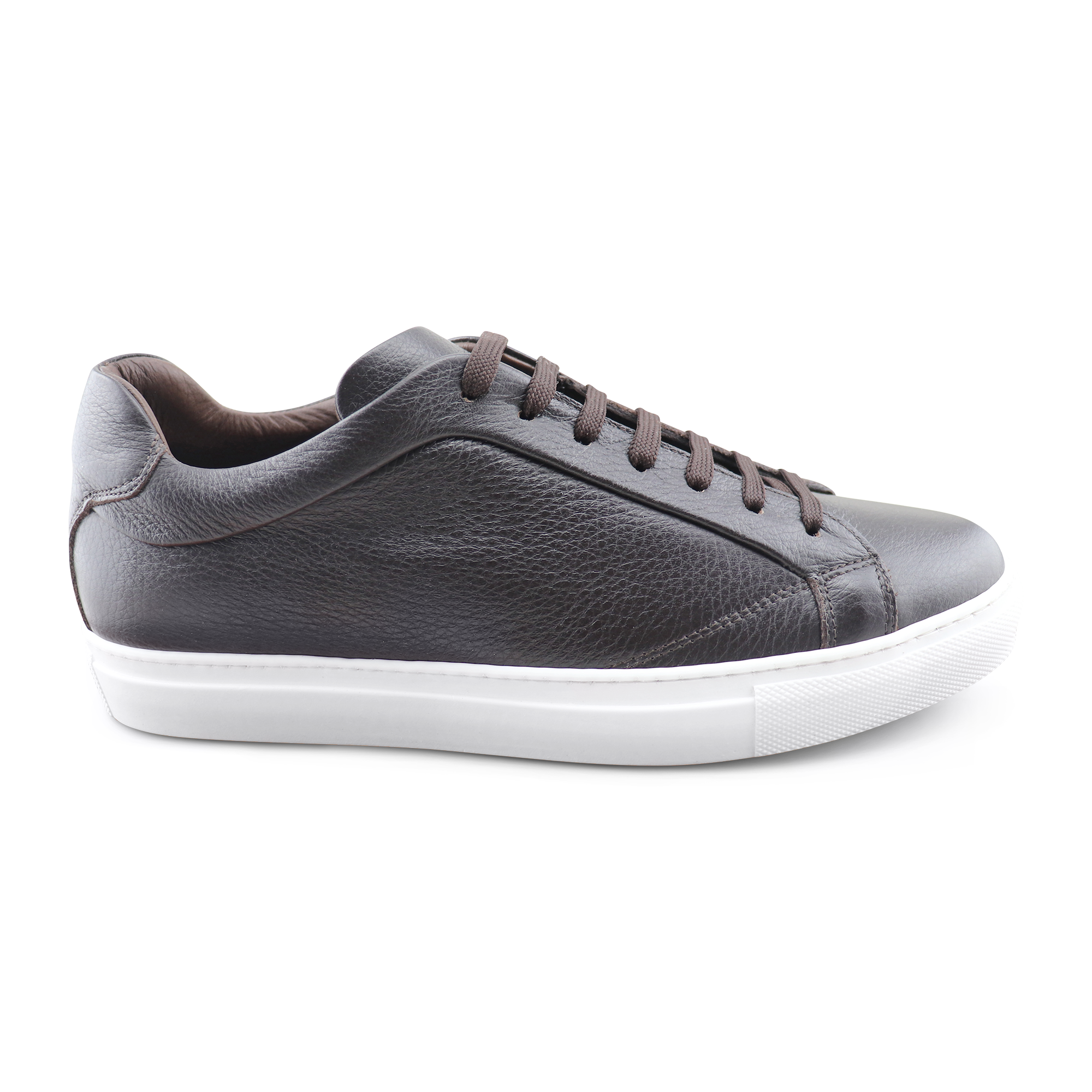 Sneakers in pelle martellata moro