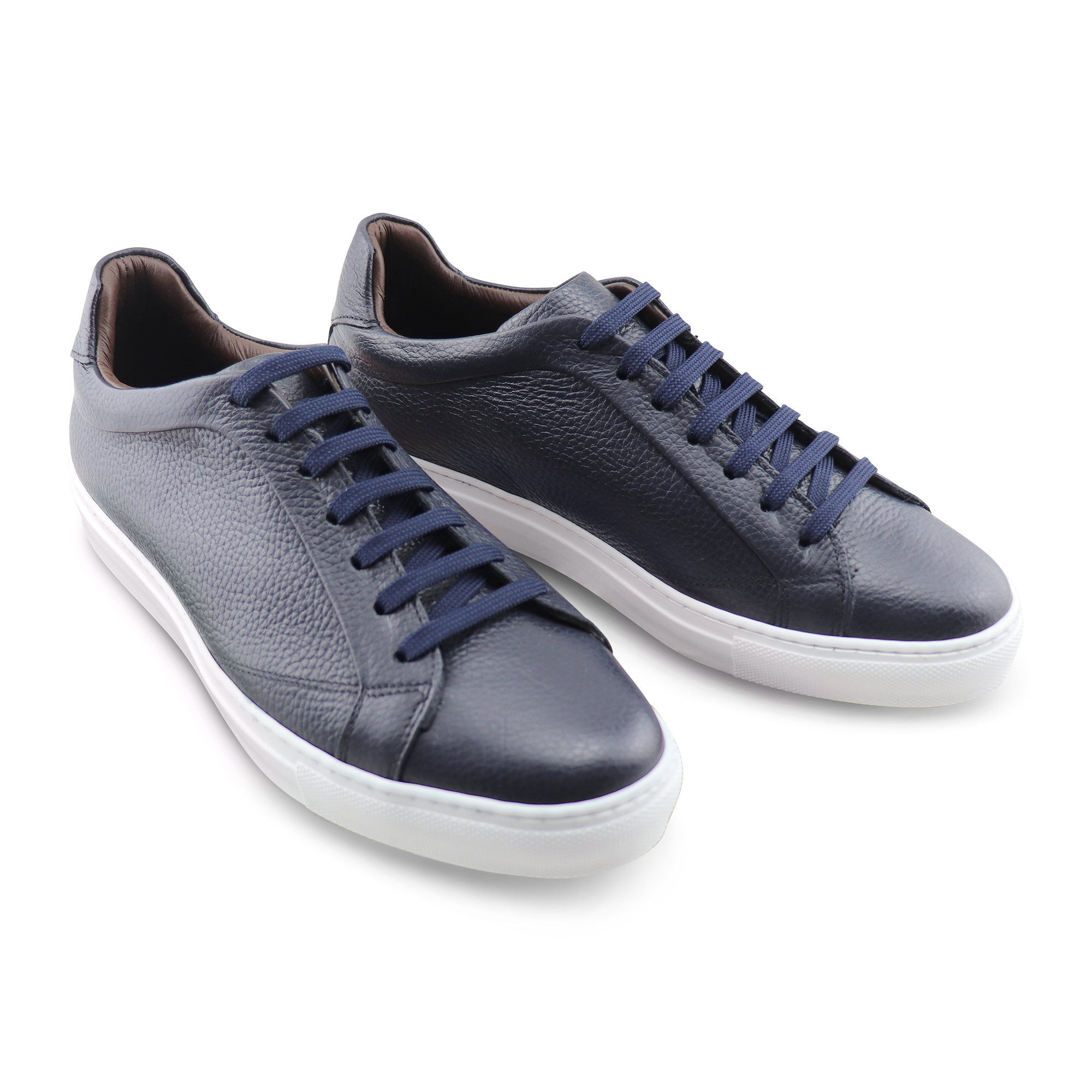 Blue textured leather Sneakers