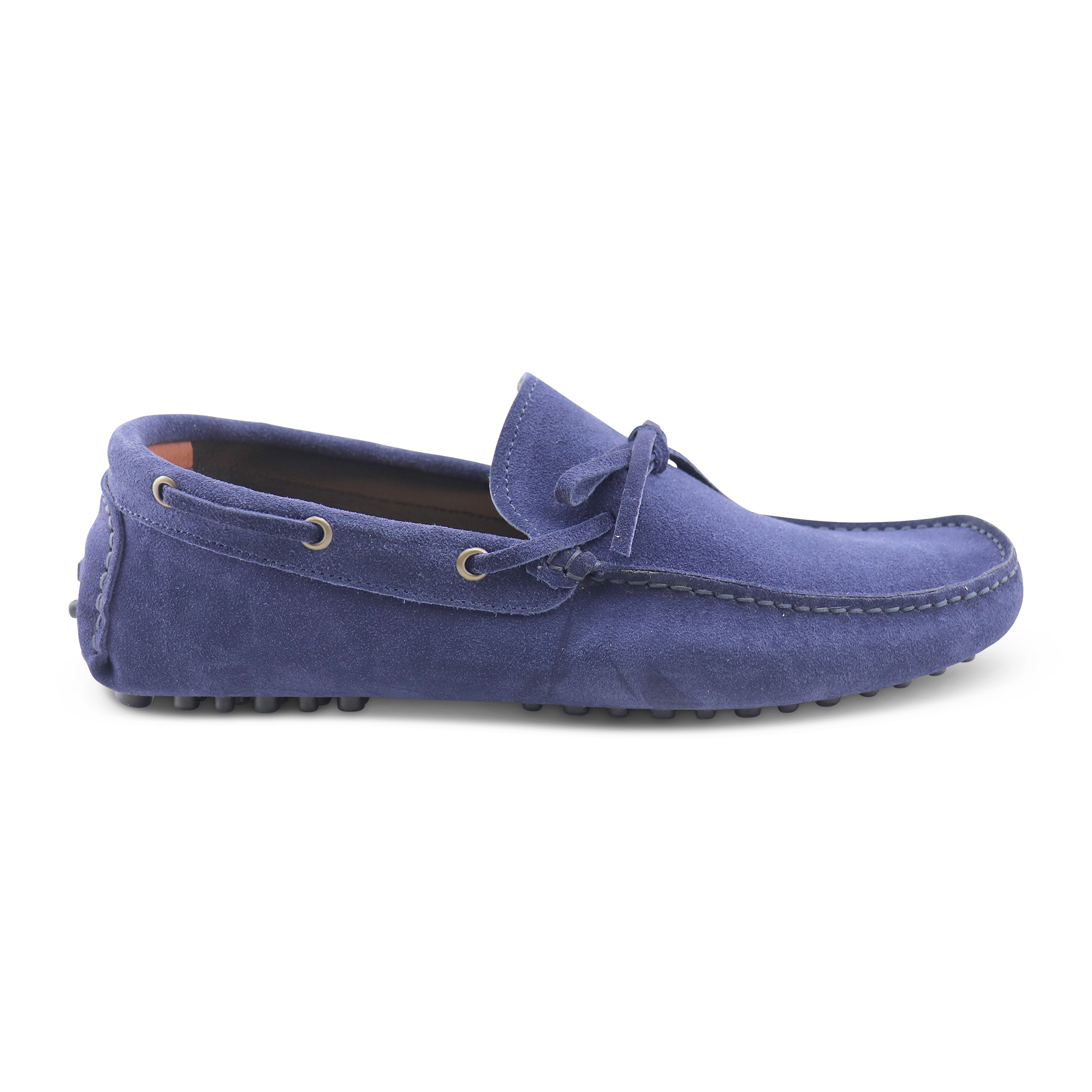 Gommini in camoscio blu