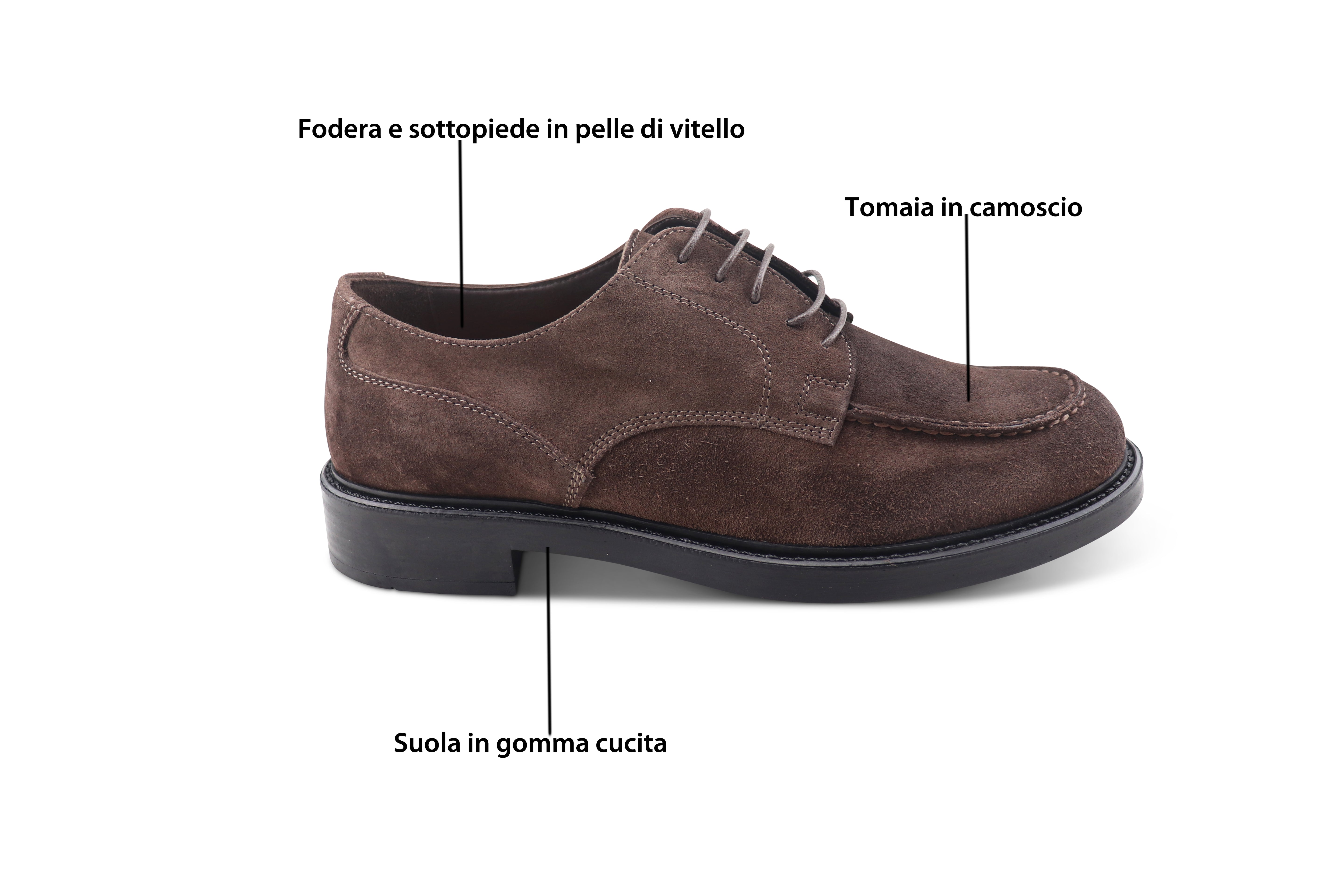 Derby testa di moro in camoscio