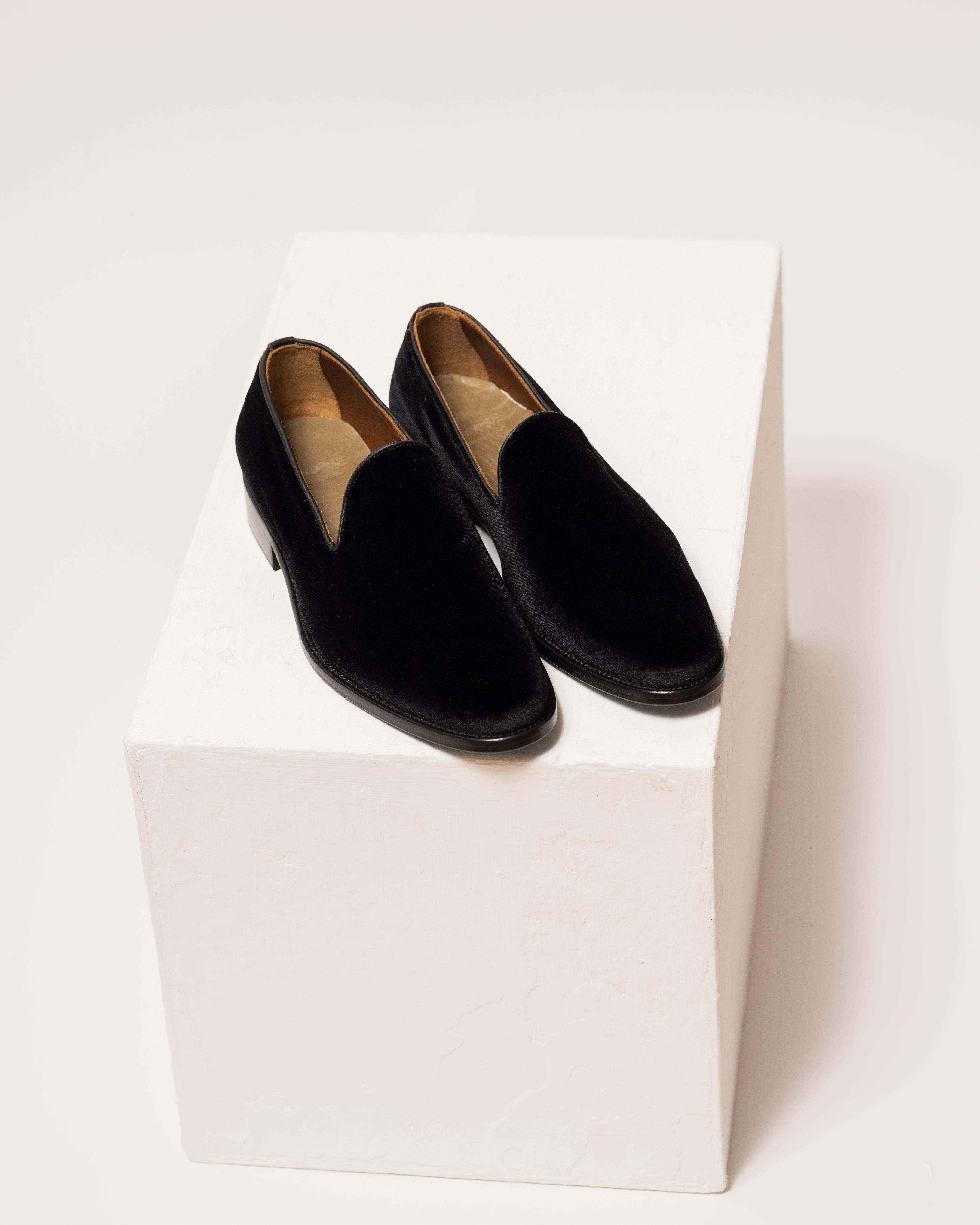 Slipper in velluto nero