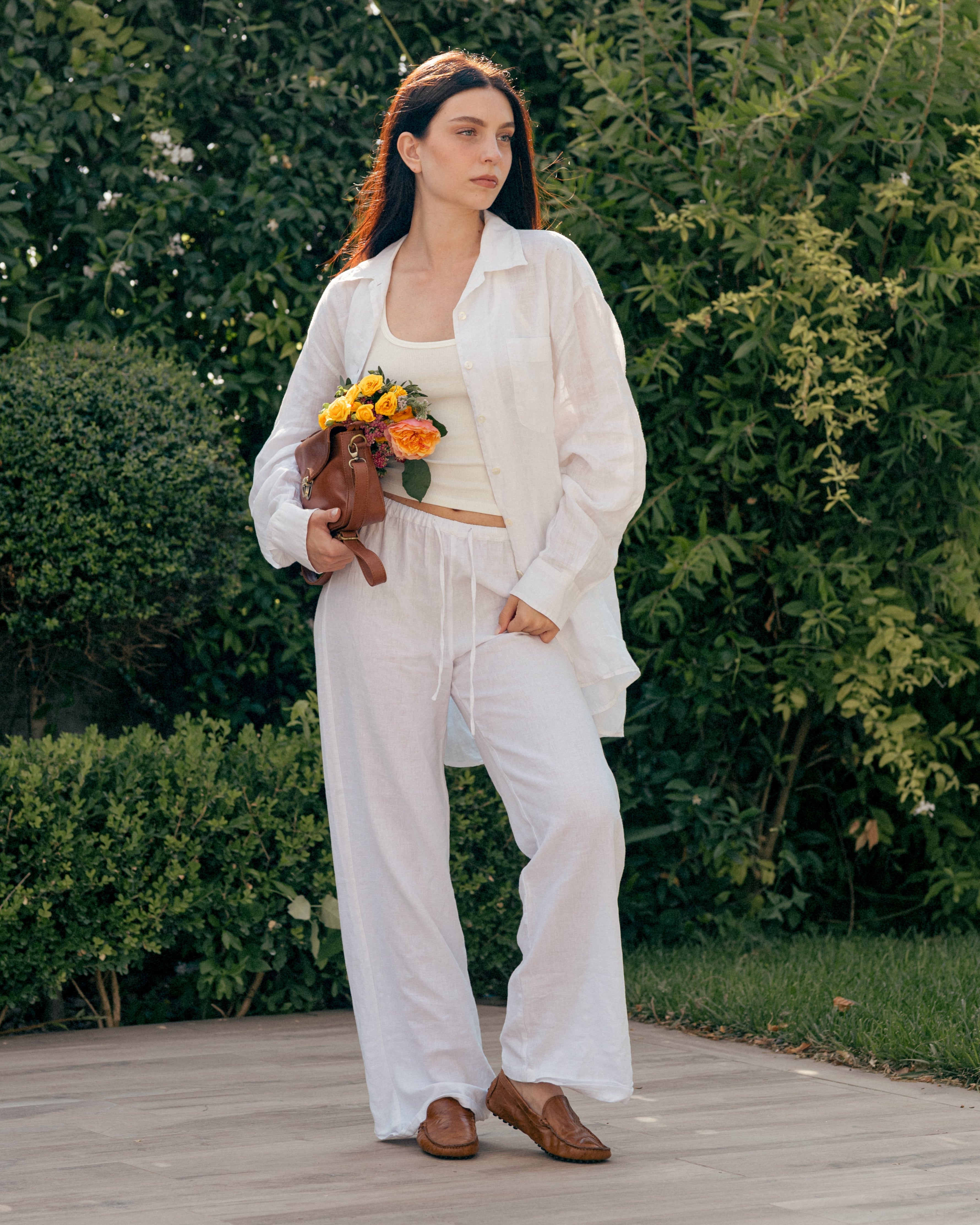 Leather moccasins in leather