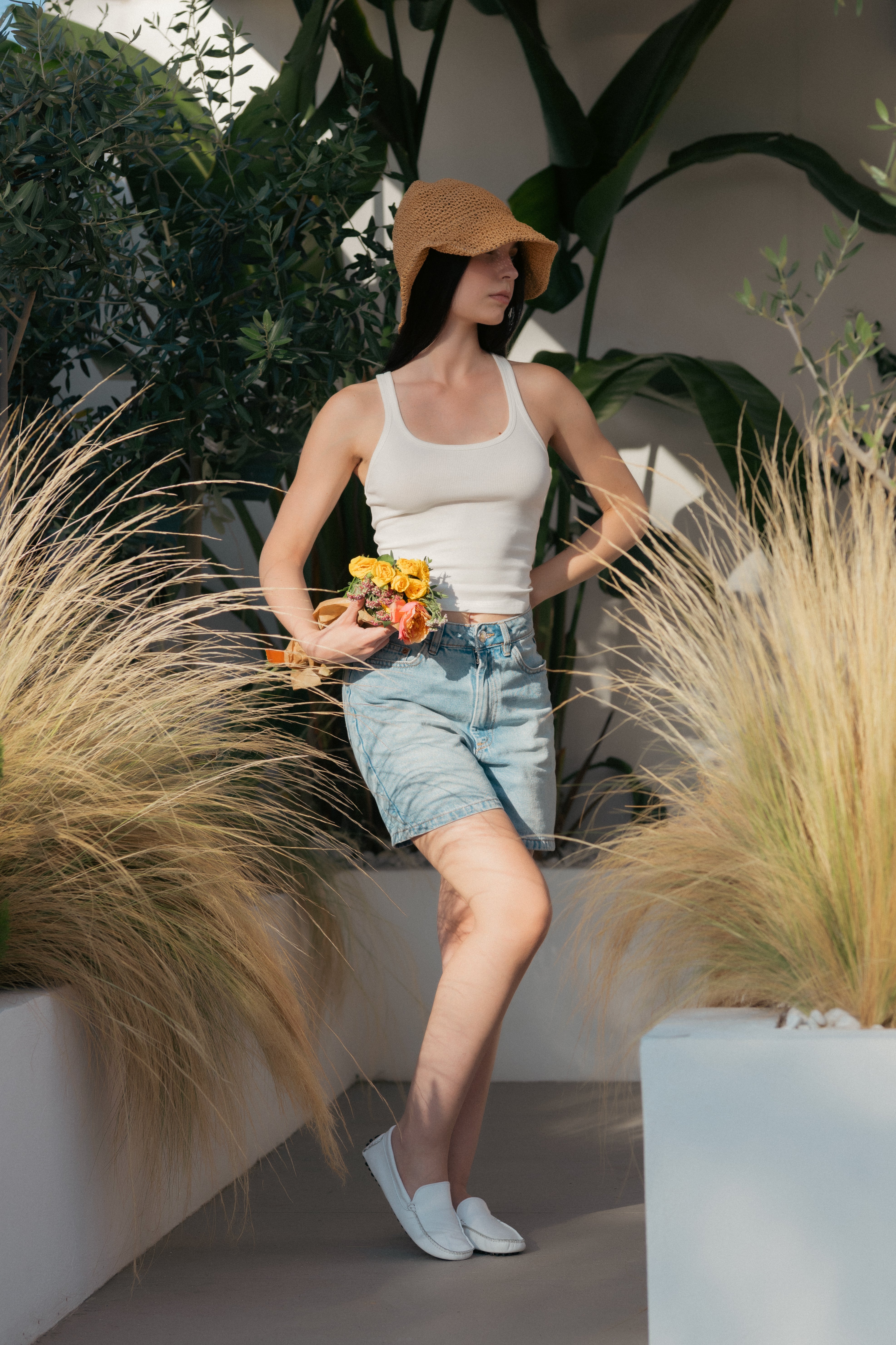 Mocassini bianchi in pelle