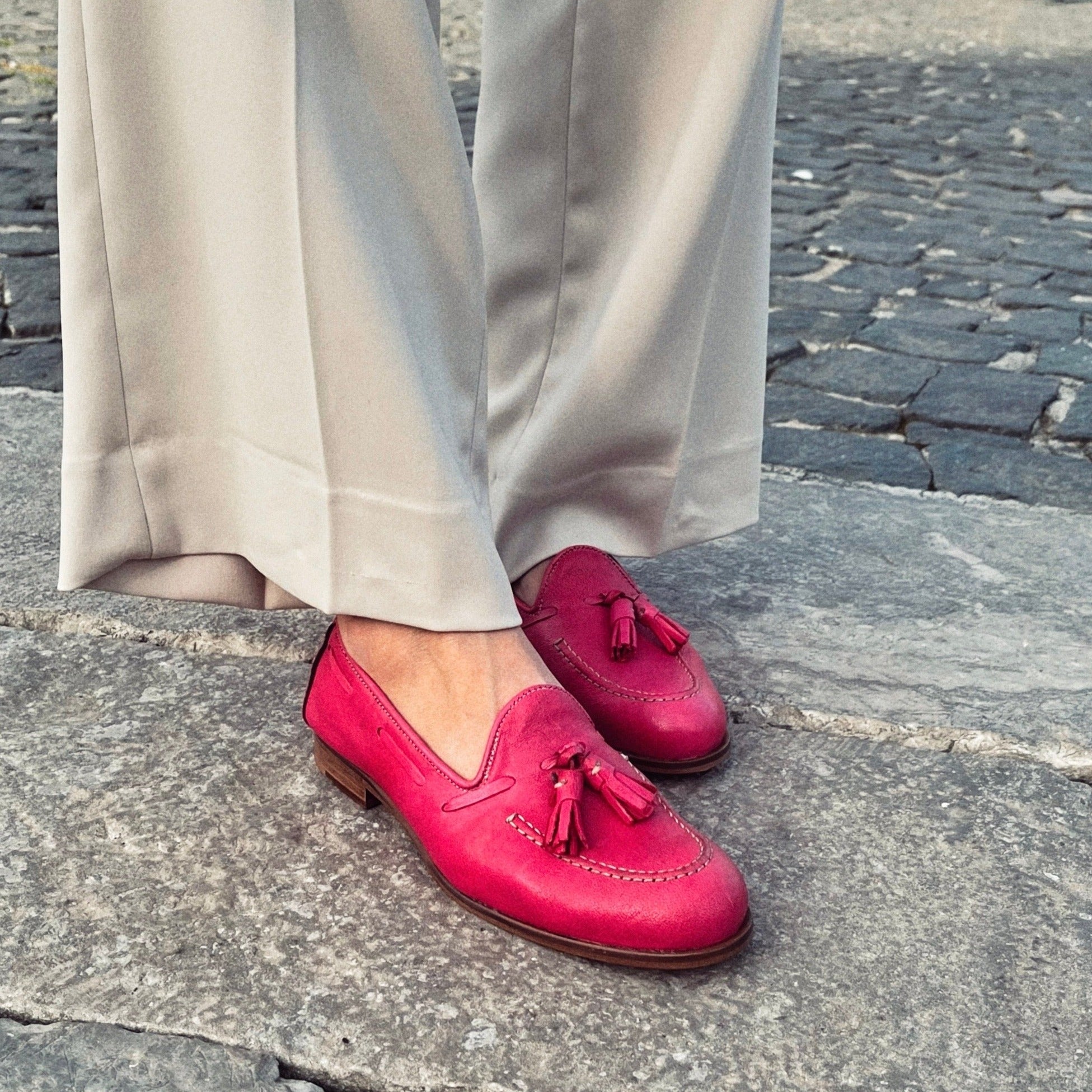 Loafers Otisopse Donna Fuchsia Leather Loafers