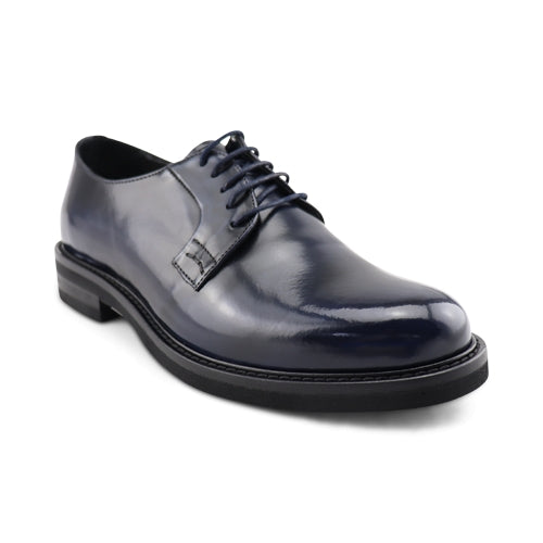 Scarpe derby in pelle abrasivata blu