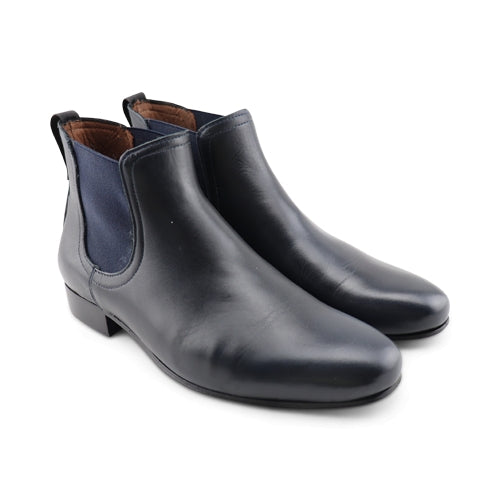 Stivaletti in pelle blu