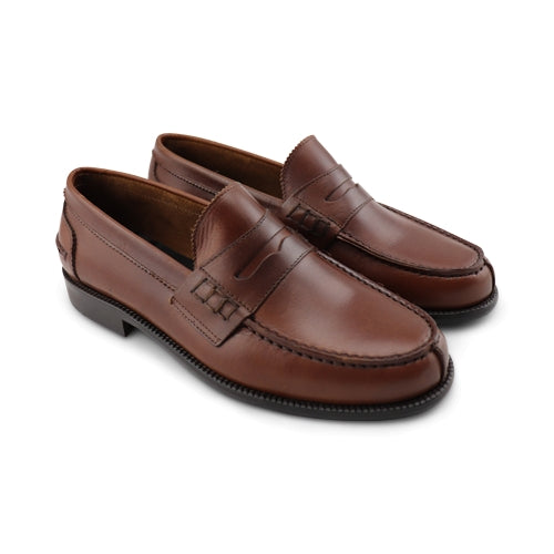 Mocassini marroni in pelle