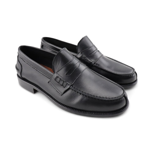 Mocassini neri in pelle