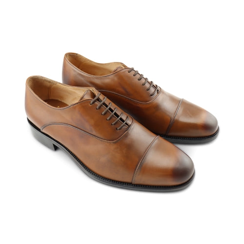 Scarpe Francesine da uomo in pelle color cuoio