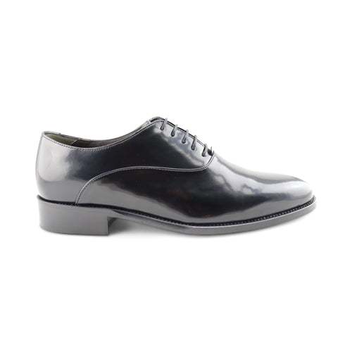 Men's Oxford shoes in genuine black polished leather