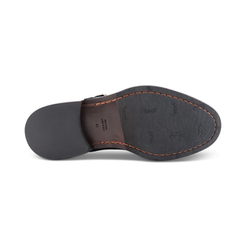 Scarpe con suola in cuoio cucita