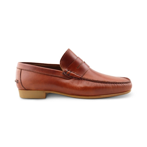 Mocassini da uomo marroni in pelle