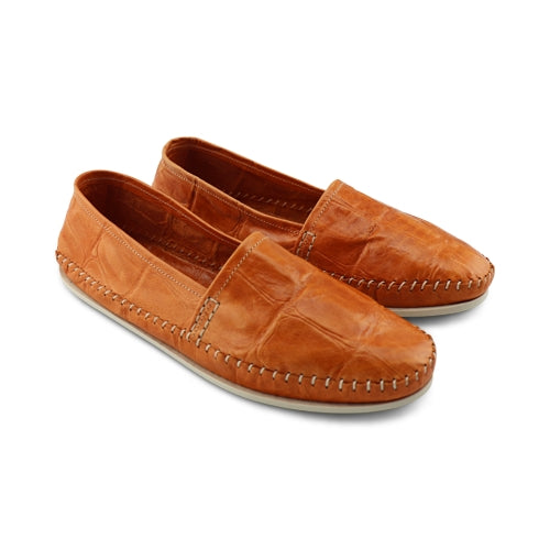 Espadrillas arancioni in pelle