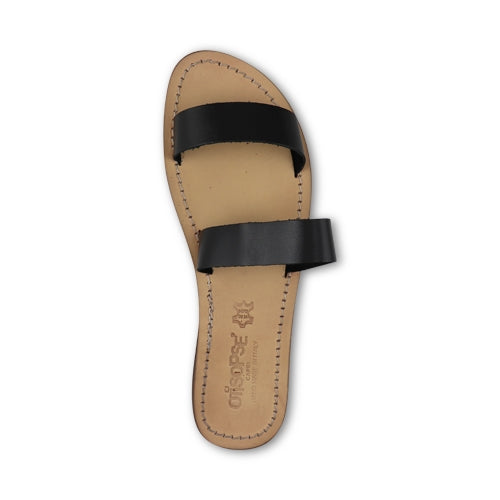 Sandali bassi da donna in pelle