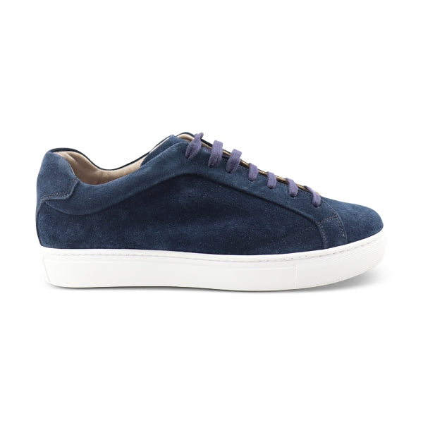 Sneakers da uomo in camoscio blu