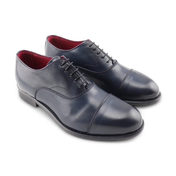 Scarpe francesine in pelle blu