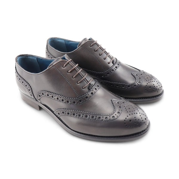 Scarpe francesine in pelle testa di moro