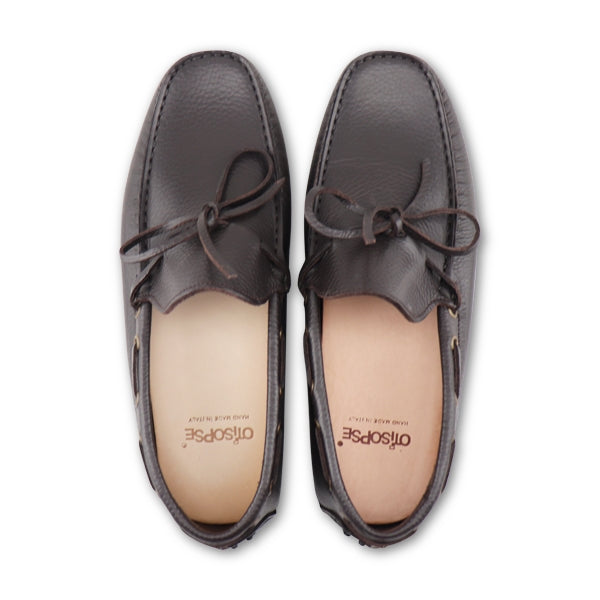 Mocassini da uomo in pelle martellata