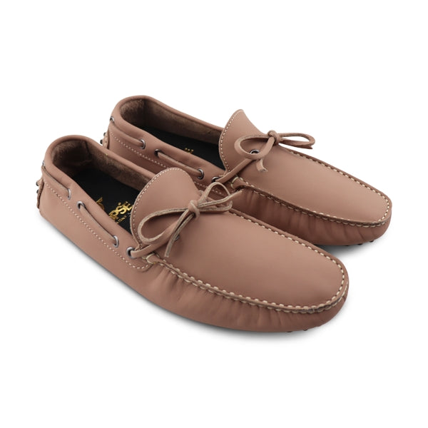 Mocassini in pelle rosa