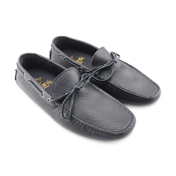 Mocassini neri in pelle