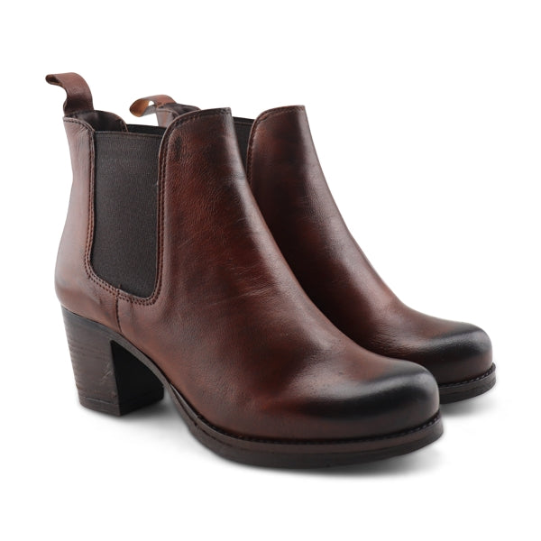 Stivaletti marroni tacco 5