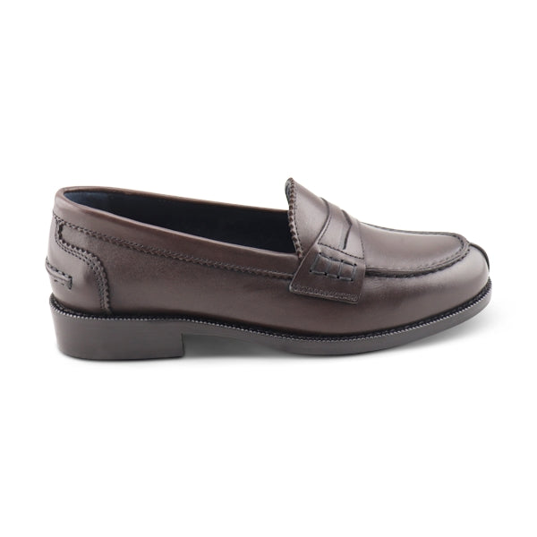 Mocassini in pelle testa di moro