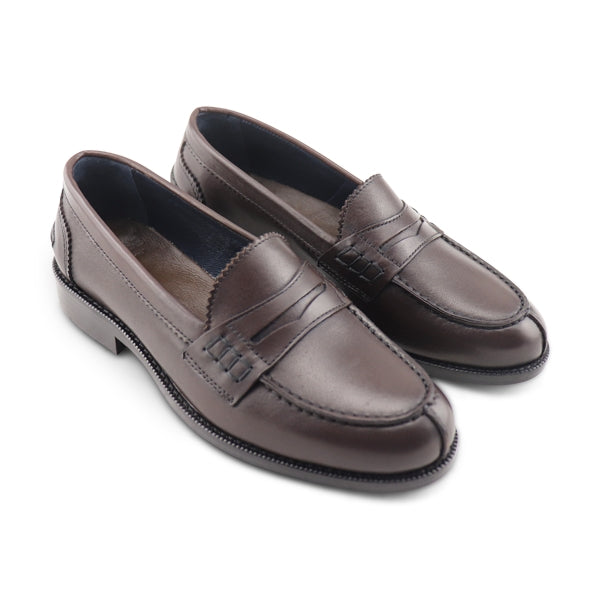 Mocassini in pelle testa di moro