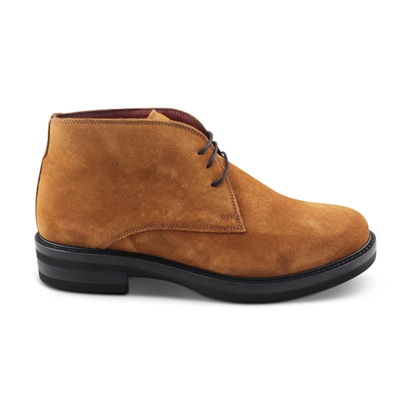 Vibram suede ankle boots in tobacco