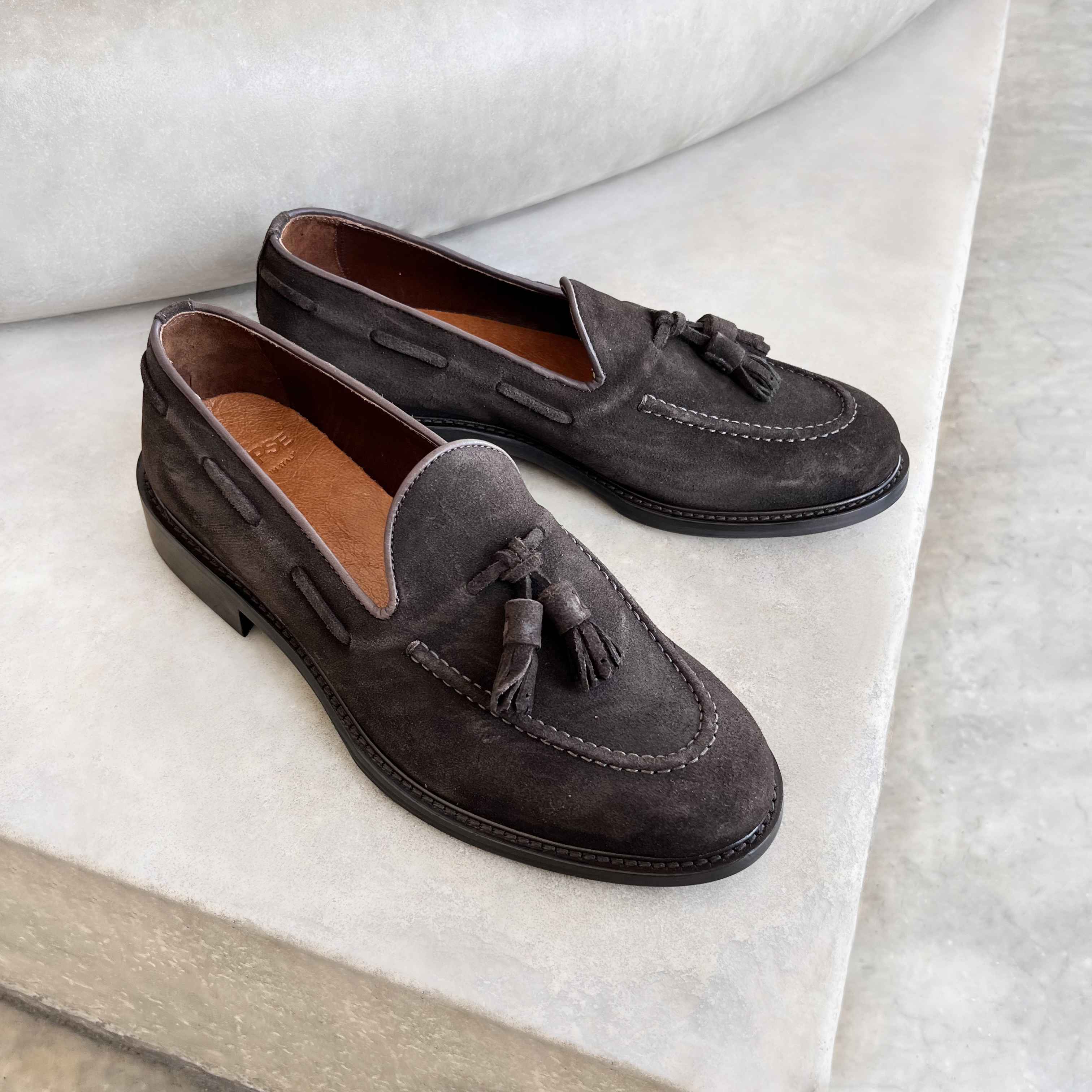 Tassel in camoscio testa di moro