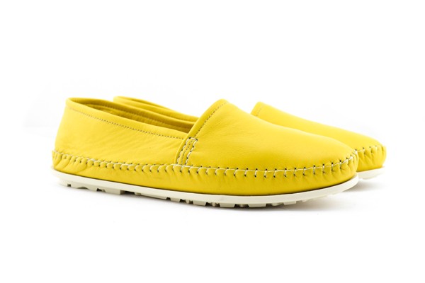 Espadrillas gialle in pelle