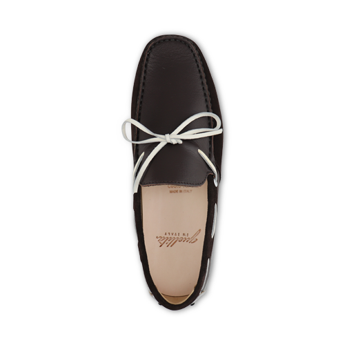 Mocassini in pelle e camoscio