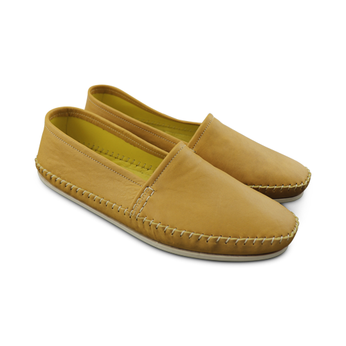 Espadrillas in pelle color senape