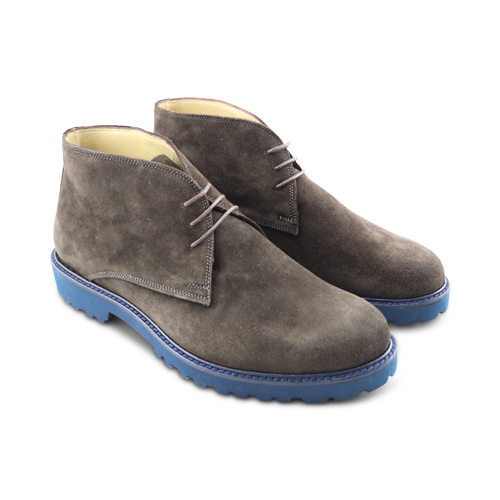 Dark brown suede ankle boots