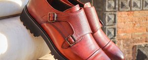 Double buckle shoes for men