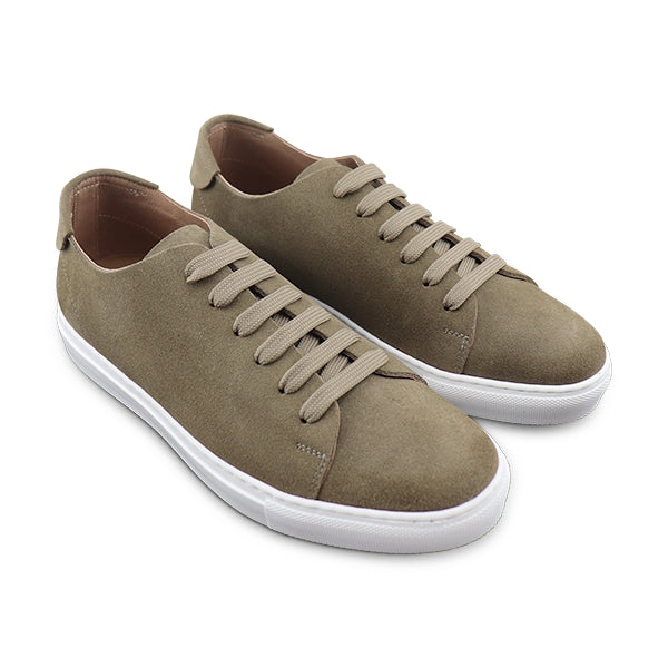Sneakers taupe in camoscio