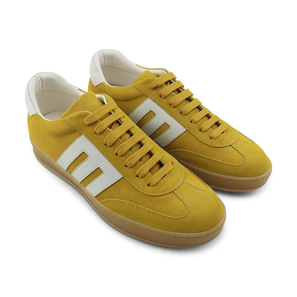 Sneakers giallo in camoscio