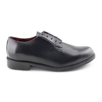 Black leather derby